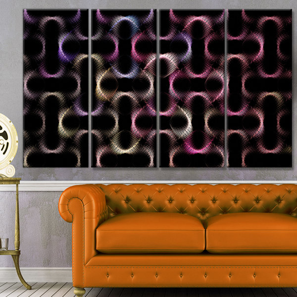 DesignArt Colorful Unusual Metal Grill On Canvas 4 Pieces Print | Wayfair